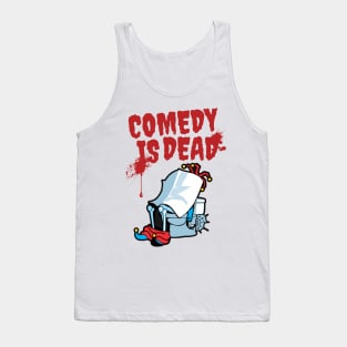 Comedy is Dead- Cartoon of A Jester on the Toilet 2.0 Tank Top